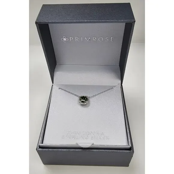 NEW Peridot Sterling Silver Necklace - August Birthstone - Picture 4 of 6